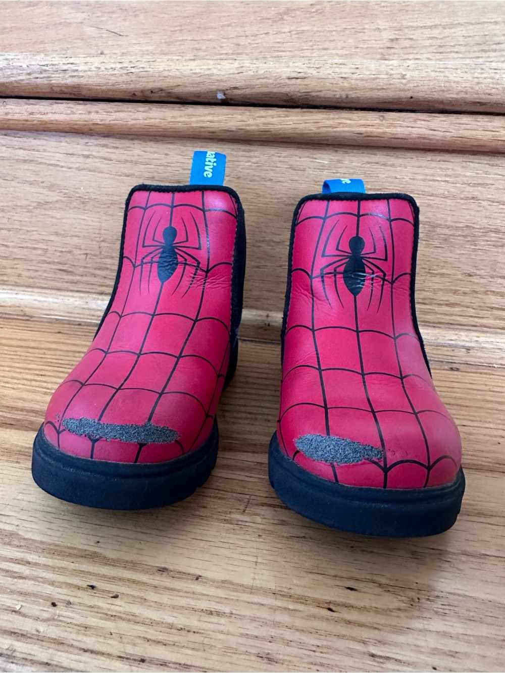 Native Kids Red Spider-Man Web Rain Boots